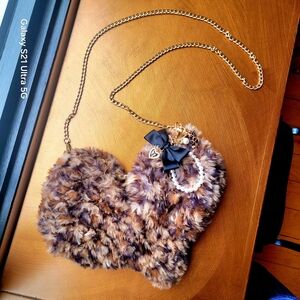 Faux Fur Brown Crossbody Bag